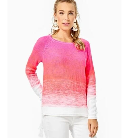 LILLY PULITZER Jody Sweater In Prosecco Pink Marled Ombre - Picture 1 of 4